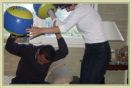 demo de boxe en tenue de ville