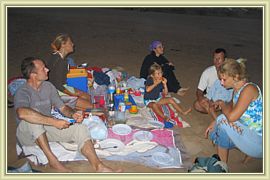 diner sur la plage