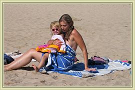 pin-ups sur la plage
