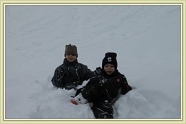 a fond dans la neige