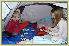 camping dans la chambre