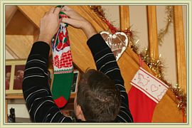 installation des chaussettes a chocolat