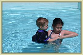 premier contact avec la piscine 2002