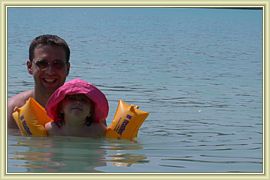 natation avec papa