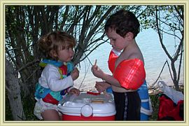 picnic sous les arbres
