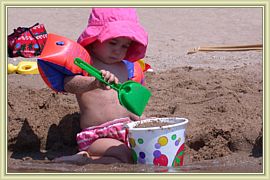 une debutante en pates de sable