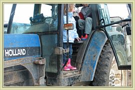 on the tracteur
