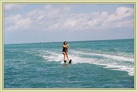 la skieuse des vagues