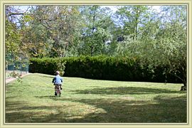 vtt dans le jardin
